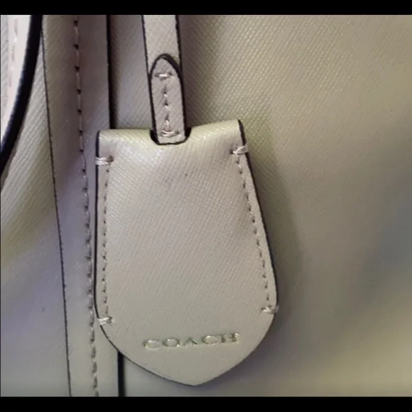 Coach light tan Dome Satchel Purse Handbag - Picture 7 of 8